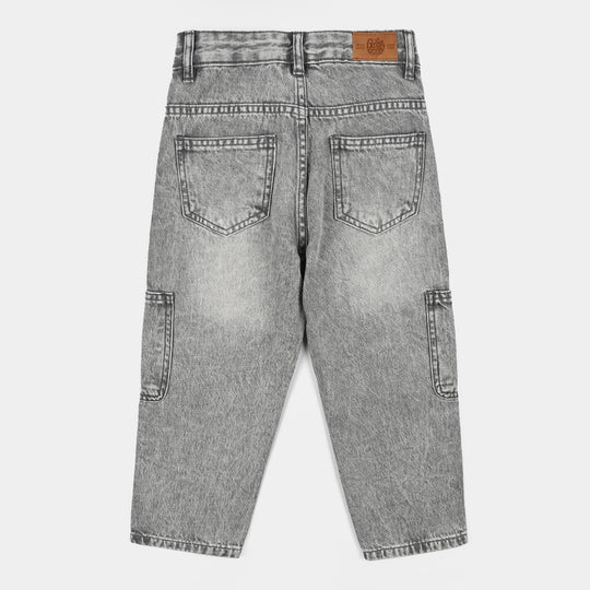 Boys Denim rigid Pant Twisted-L.grey