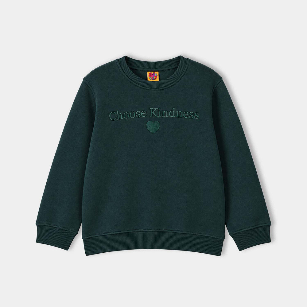 Girls Fleece 2 Piece Choose Kindness With Heart-Green