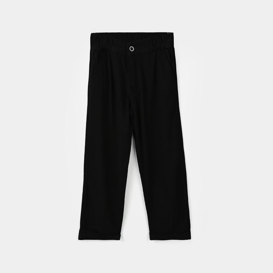 Boys Jacquard Woven Suit-BLACK