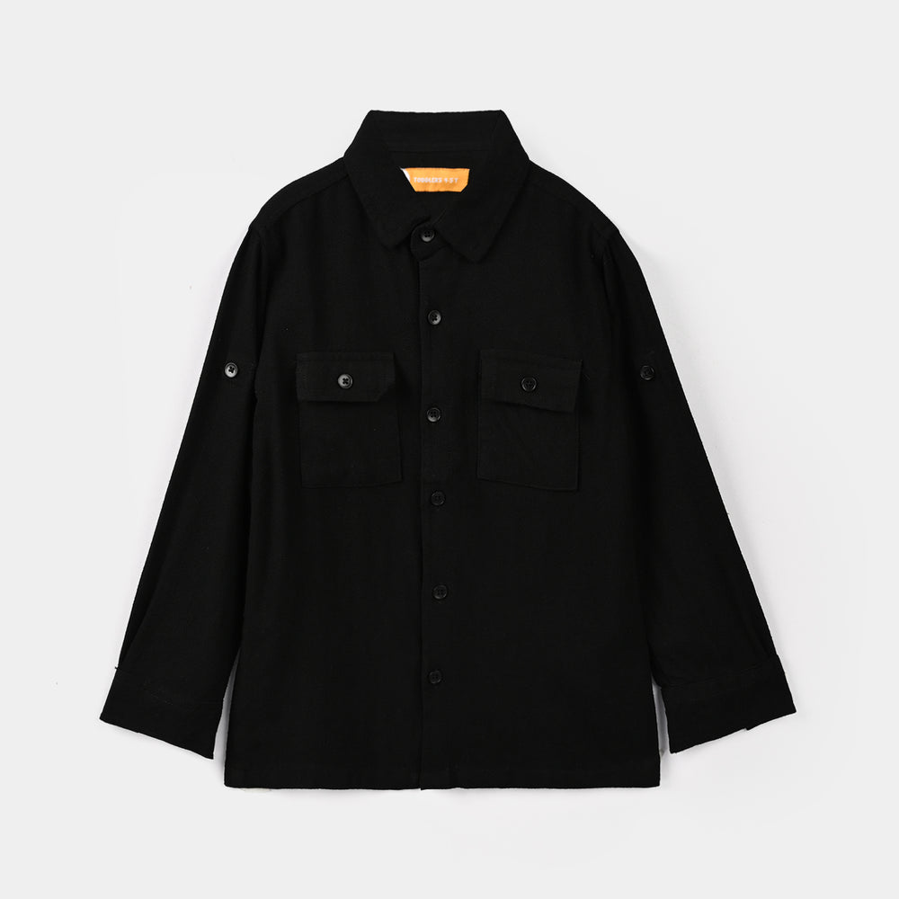 Boys Jacquard Woven Suit-BLACK