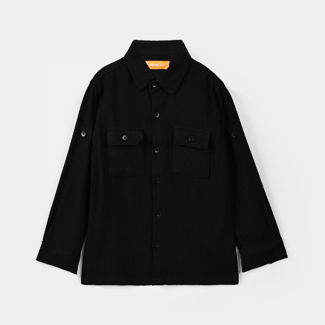 Boys Jacquard Woven Suit-BLACK