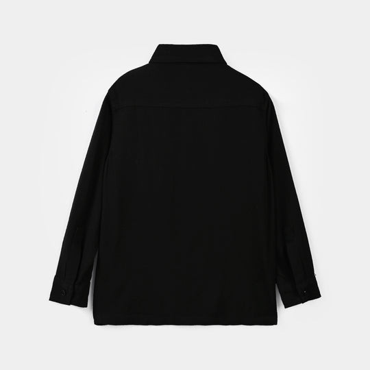 Boys Jacquard Woven Suit-BLACK