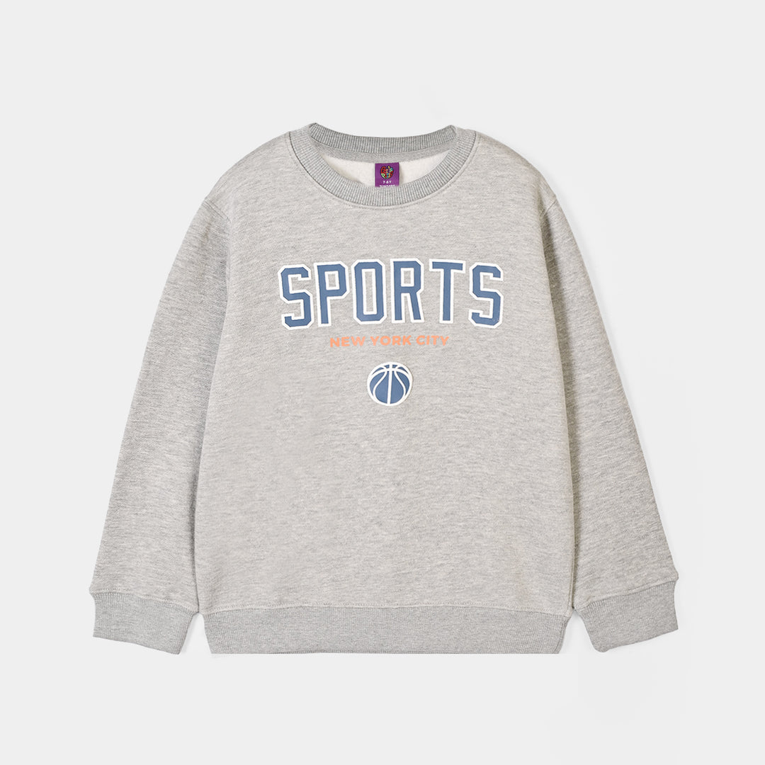 Boys Fleece SweatShirt Sports-Heater.Grey