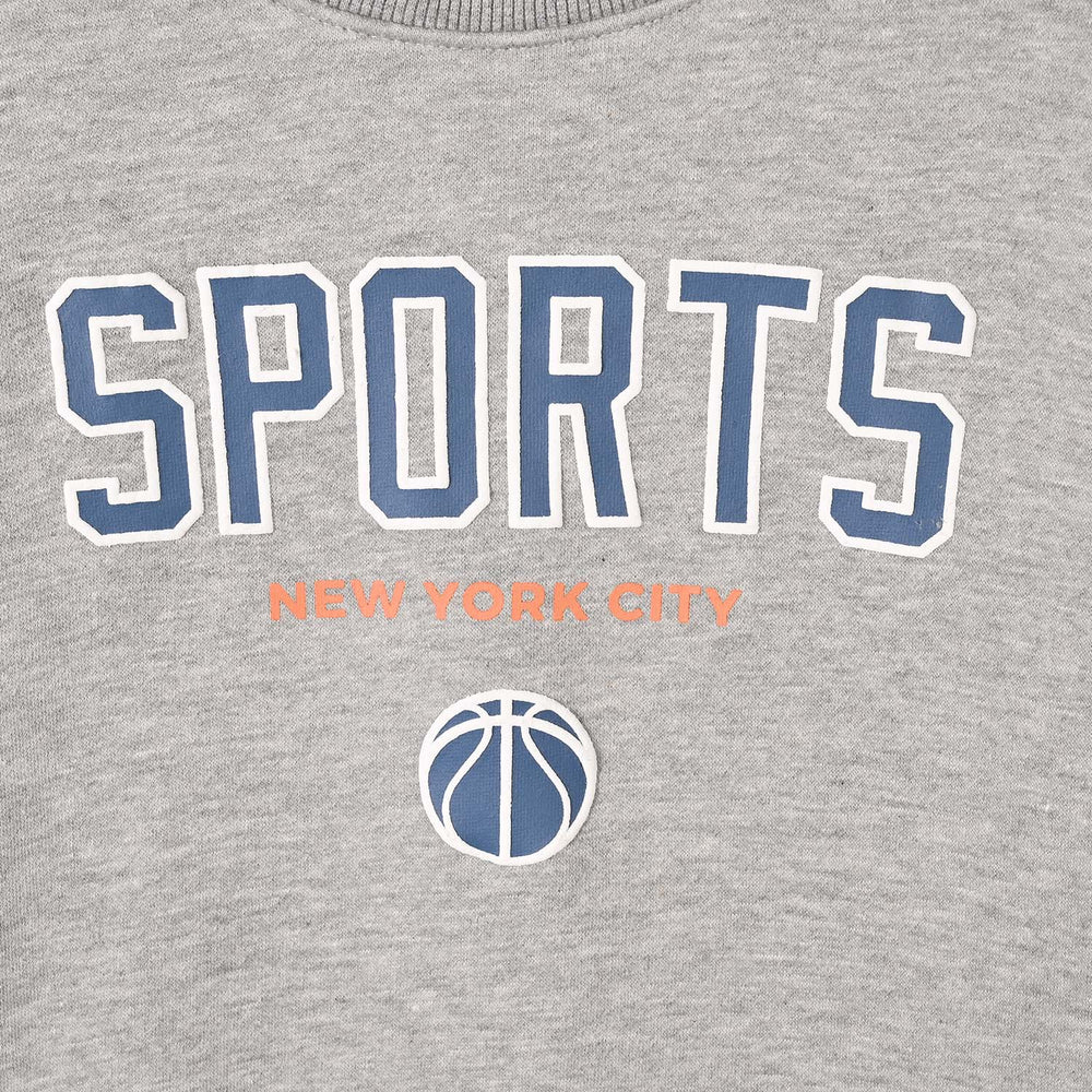 Boys Fleece SweatShirt Sports-Heater.Grey