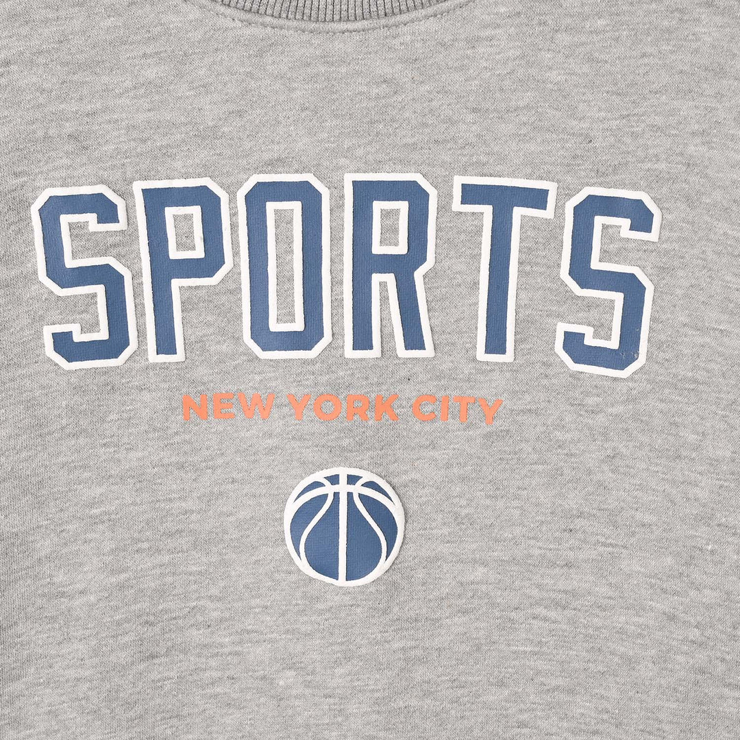 Boys Fleece SweatShirt Sports-Heater.Grey