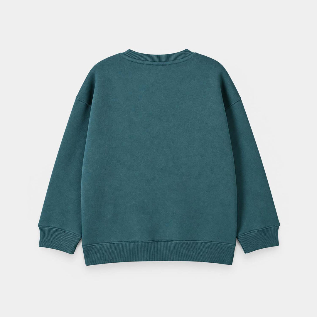 Girls Fleece Sweatshirt Simplicity Is The Key- Teal