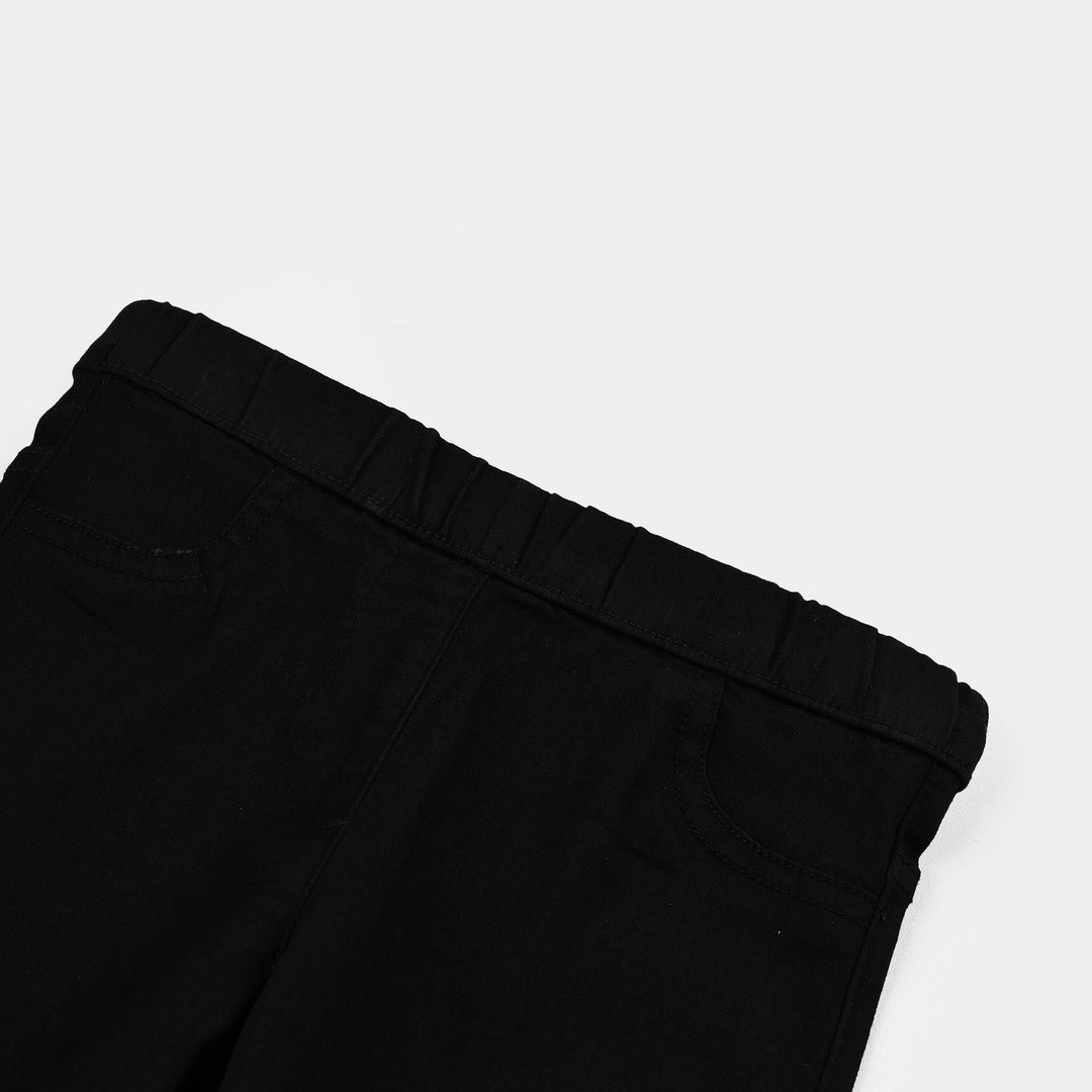 Girls Denim Stretch Jegging Basic - Black