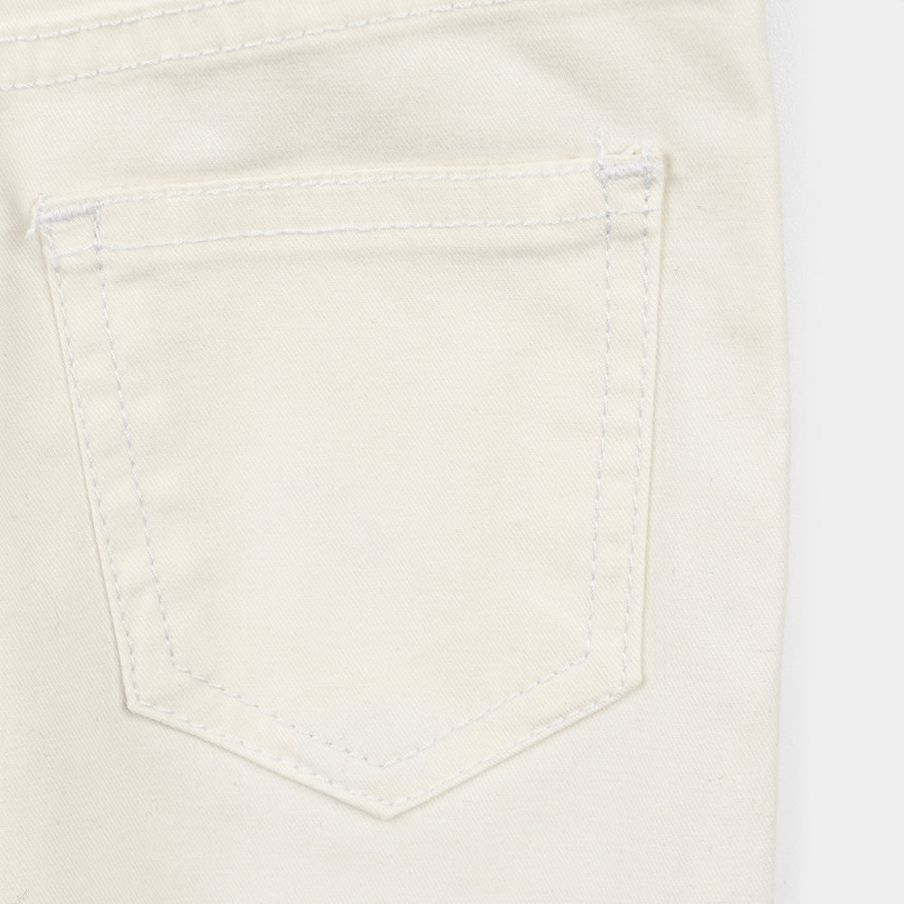 Infant Girls Denim Stretch Jegging Pearl-White