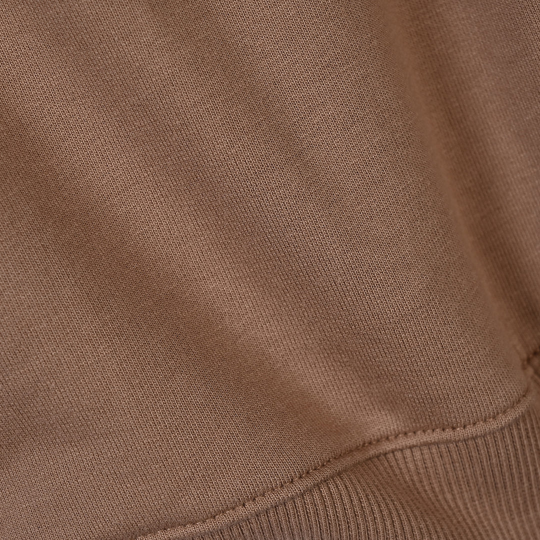 Infants Girls Cotton Terry SweatShirt Lovely Flower-Brown