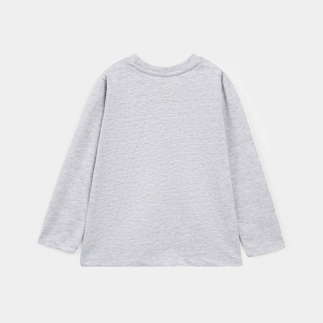 Girls Poly Cotton Jersey Night Suit Cosy Club - Black & Grey