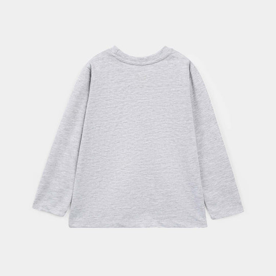 Girls Poly Cotton Jersey Night Suit Cosy Club - Black & Grey