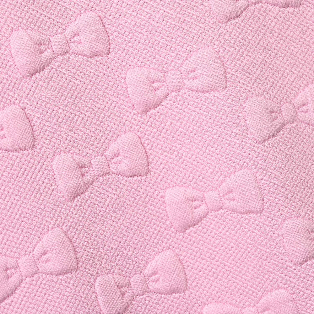 Girls Sweatshirt Embossed Bow - Pink
