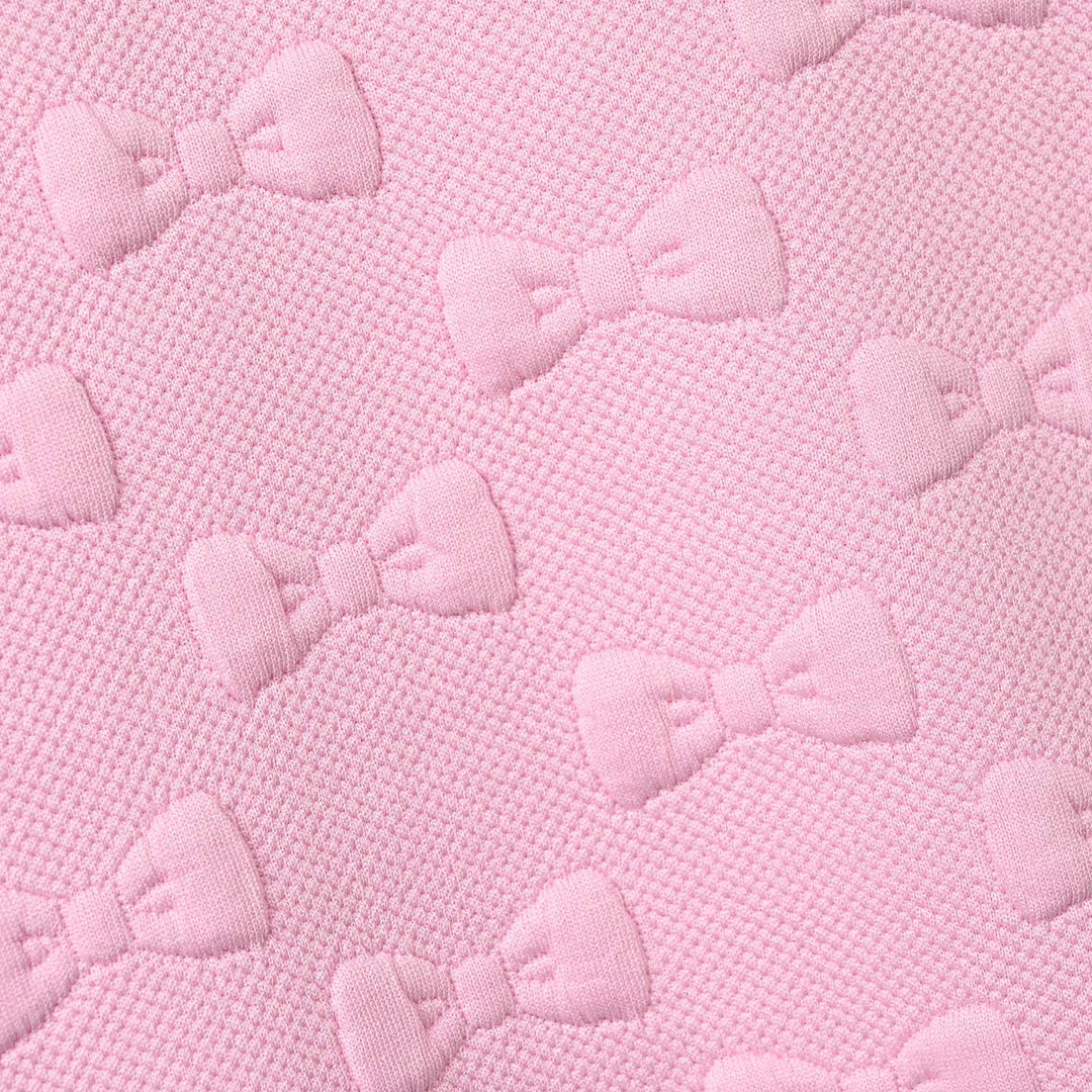 Girls Sweatshirt Embossed Bow - Pink