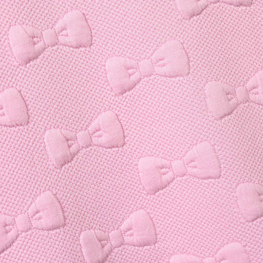 Girls Sweatshirt Embossed Bow - Pink
