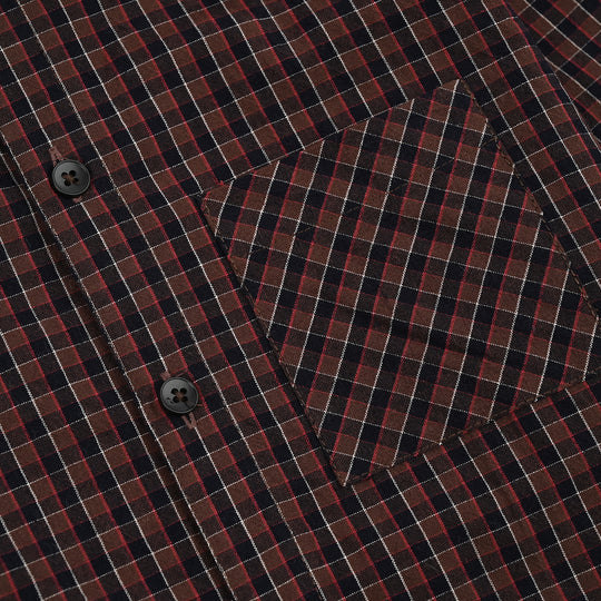 Boys Yarn Dyed Shirt F/S (Brown Check)