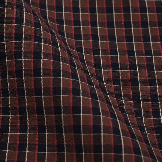 Boys Yarn Dyed Shirt F/S (Brown Check)