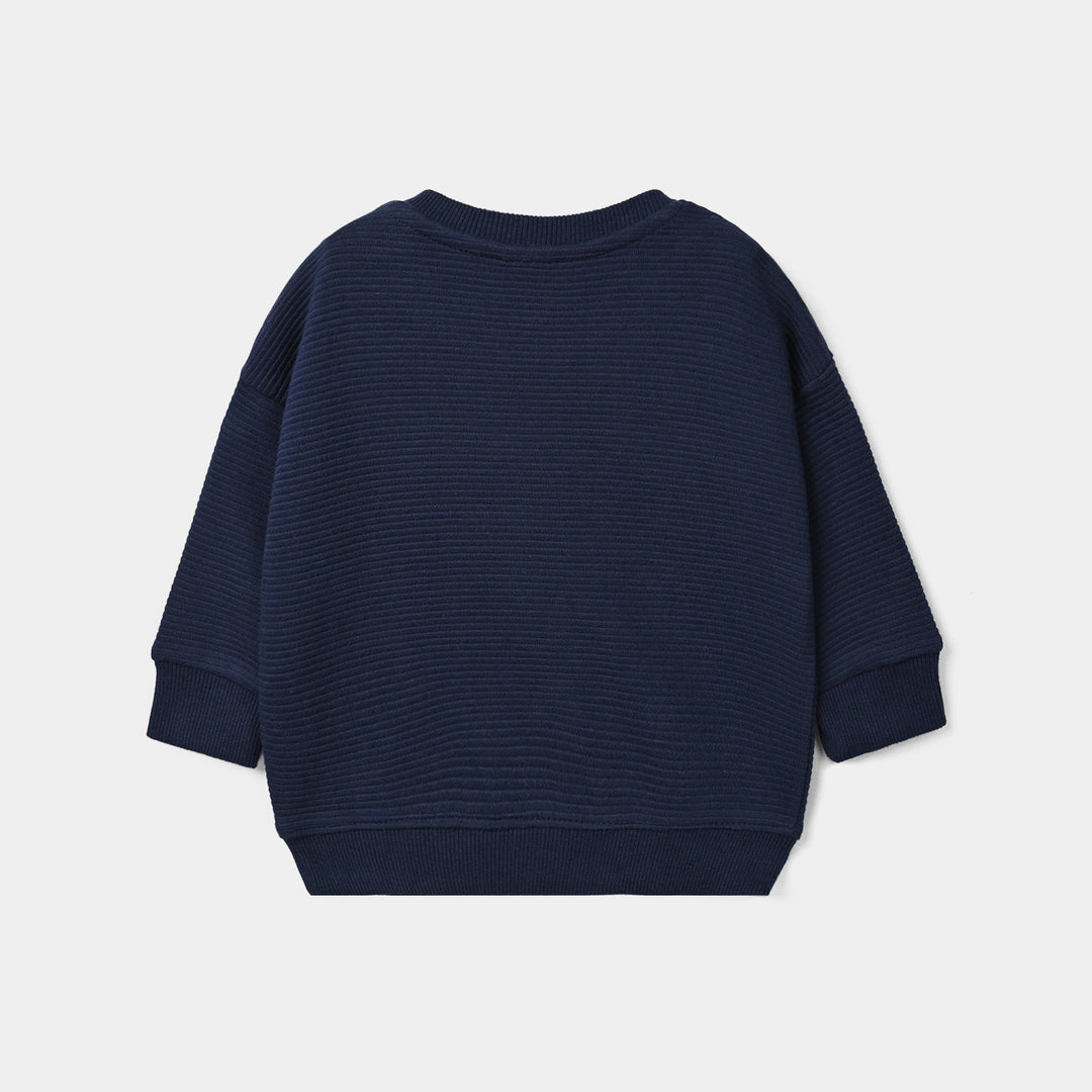 Infant Boys Ottoman Sweat Shirt Full Of Energy-NAVY