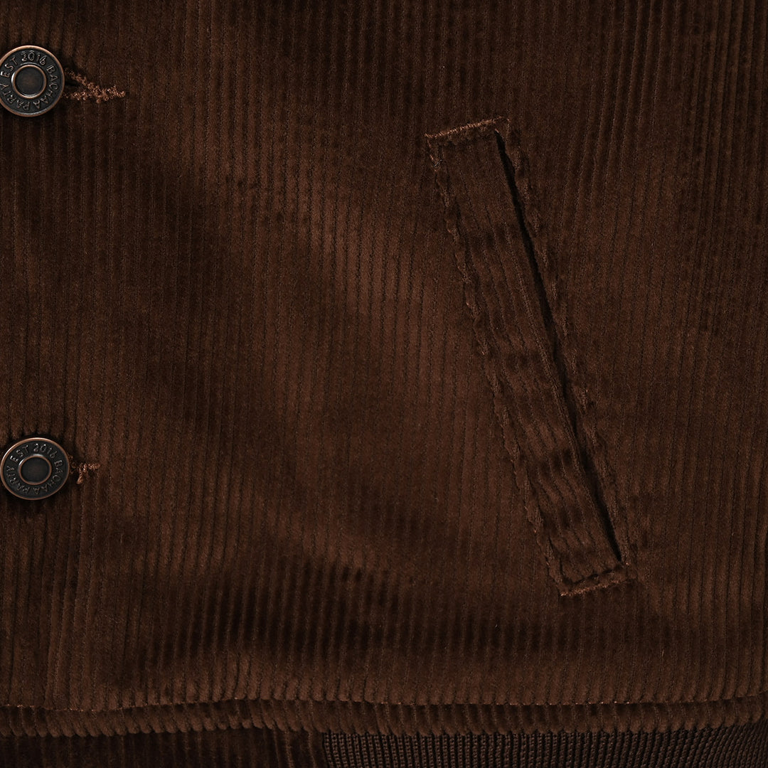 Boys Corduroy Jacket Athletic-BROWN