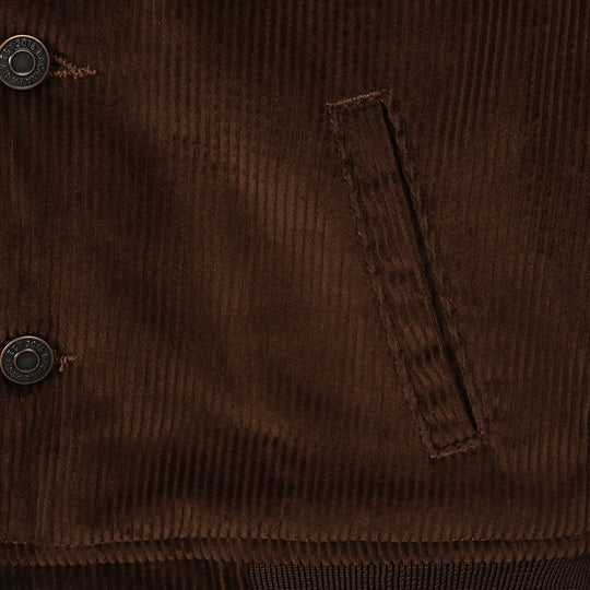 Boys Corduroy Jacket Athletic-BROWN