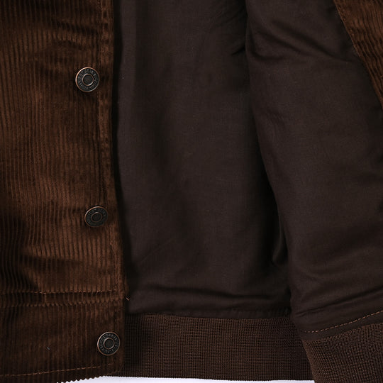 Boys Corduroy Jacket Athletic-BROWN