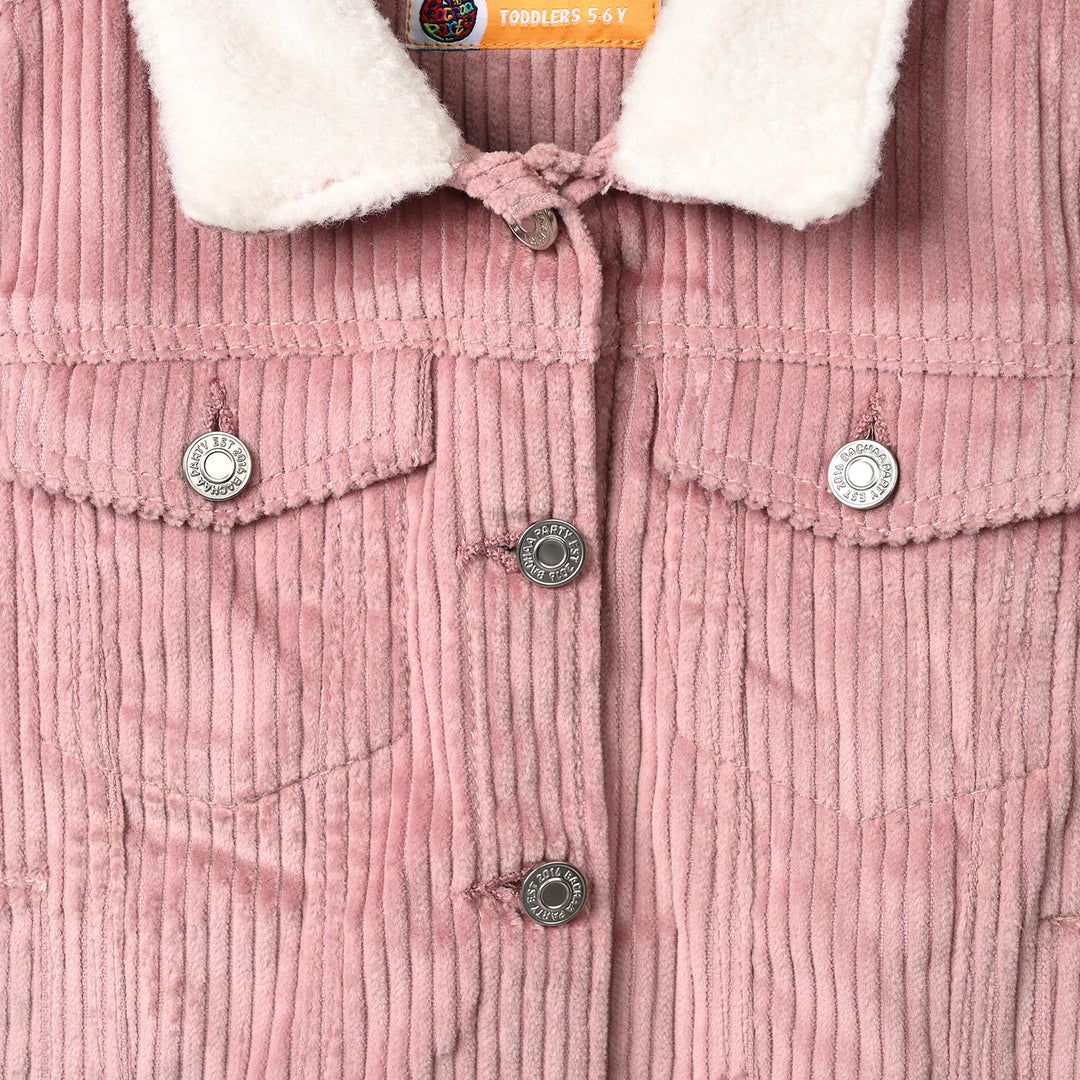 Girls Corduroy Jacket Pink