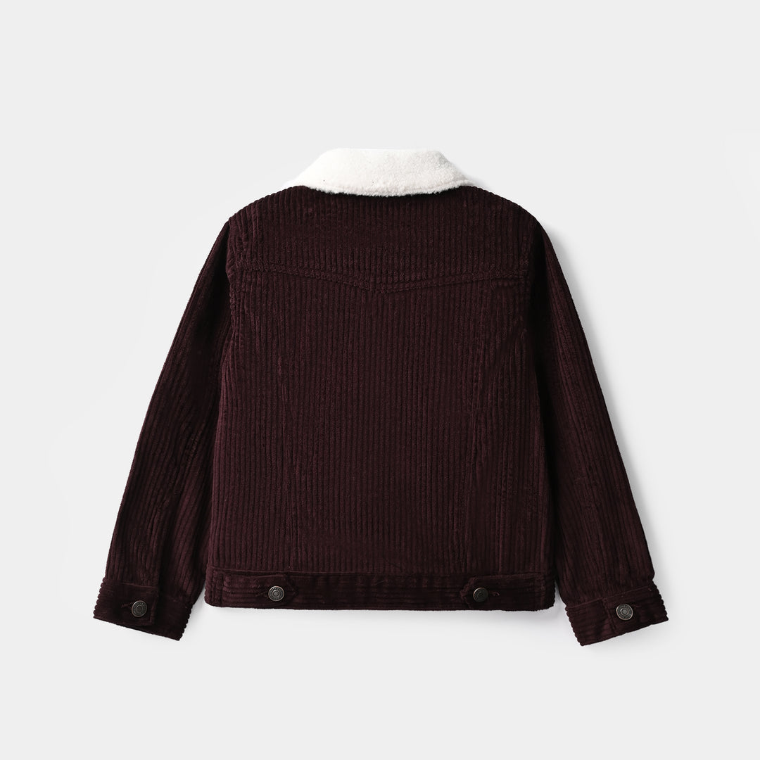 Girls Corduroy Jacket Brown