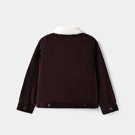 Girls Corduroy Jacket Brown