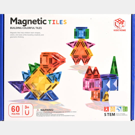 Magnetic Tiles Building Colorful Set | 60Pcs