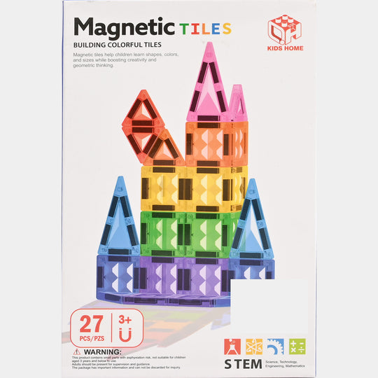 Magnetic Tiles Building Colorful Set | 27Pcs