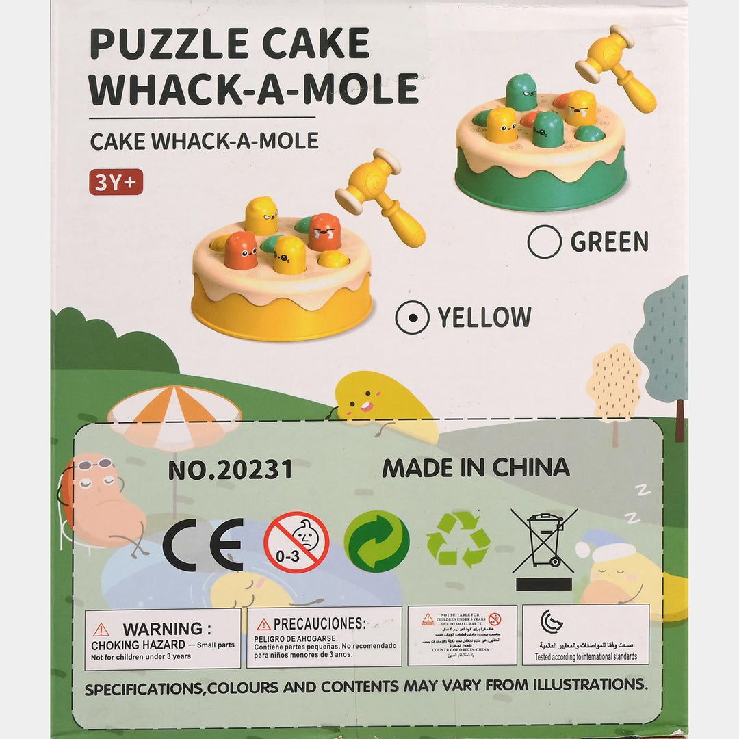 Puzzle Cake Whack-A-Mole Educational Toy