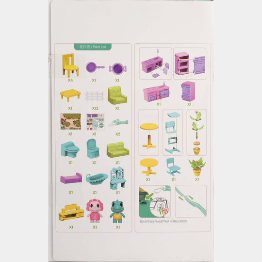 Cute Dino Dream House Convertible Playset