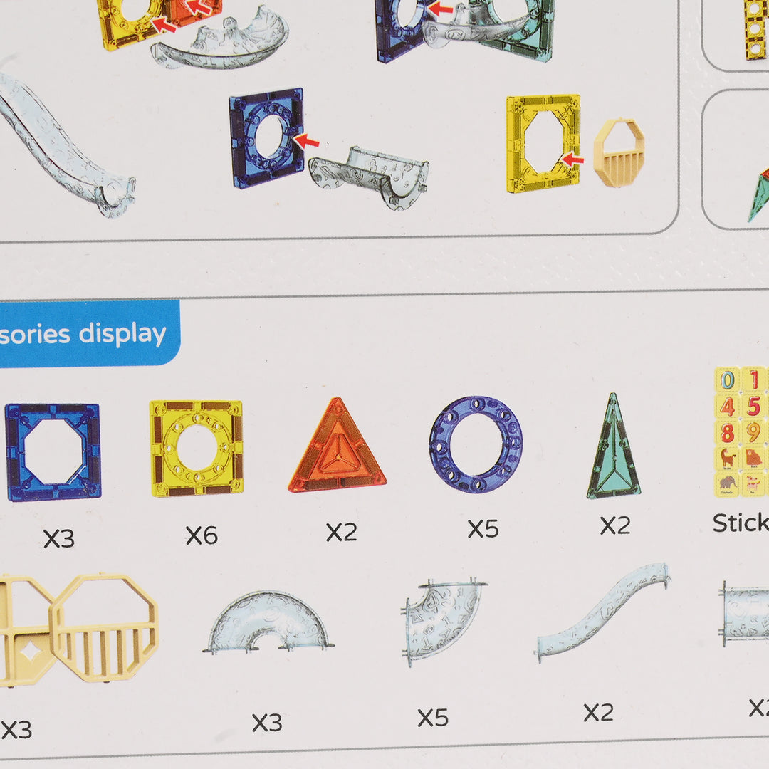 Colorful Magnetic Pipeline Building Block Set