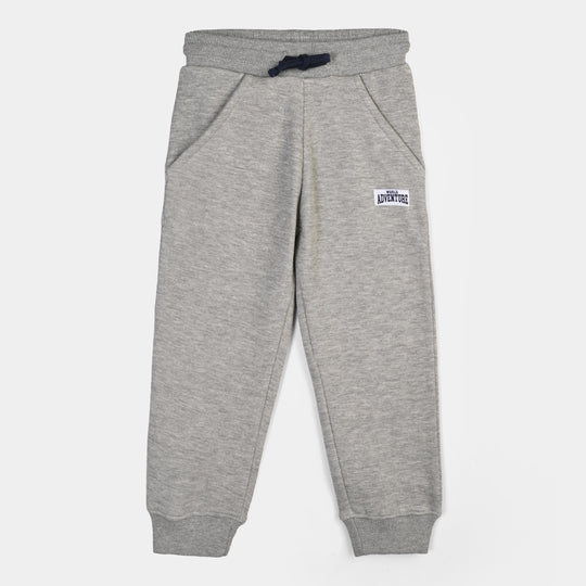 Boys Fleece Pyjama World Adventure- Grey
