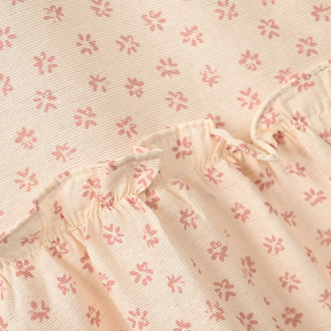 Girls Polyester Frock Whimsical - Beige