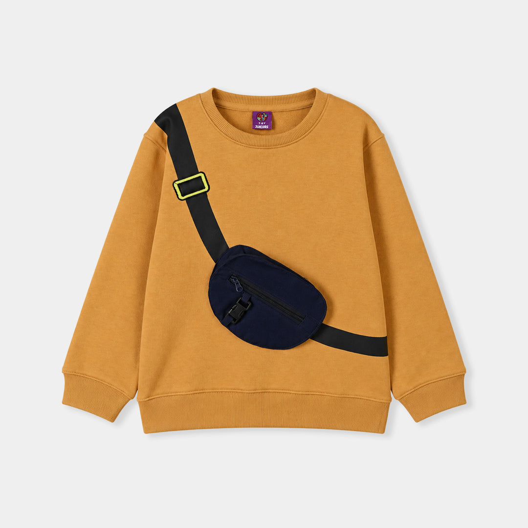Boys Fleece SweatShirt Bag-Sparco.Yellow