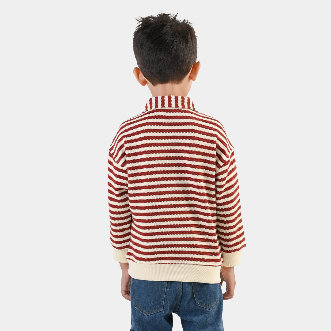 Boys  SweatShirt Red Stripe-RED