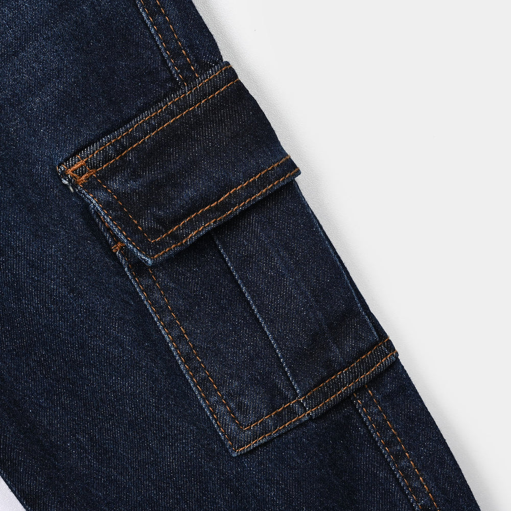 Boys Denim Stretch Pant Jogger- Dark Blue