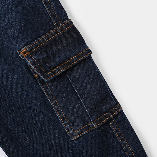 Boys Denim Stretch Pant Jogger- Dark Blue