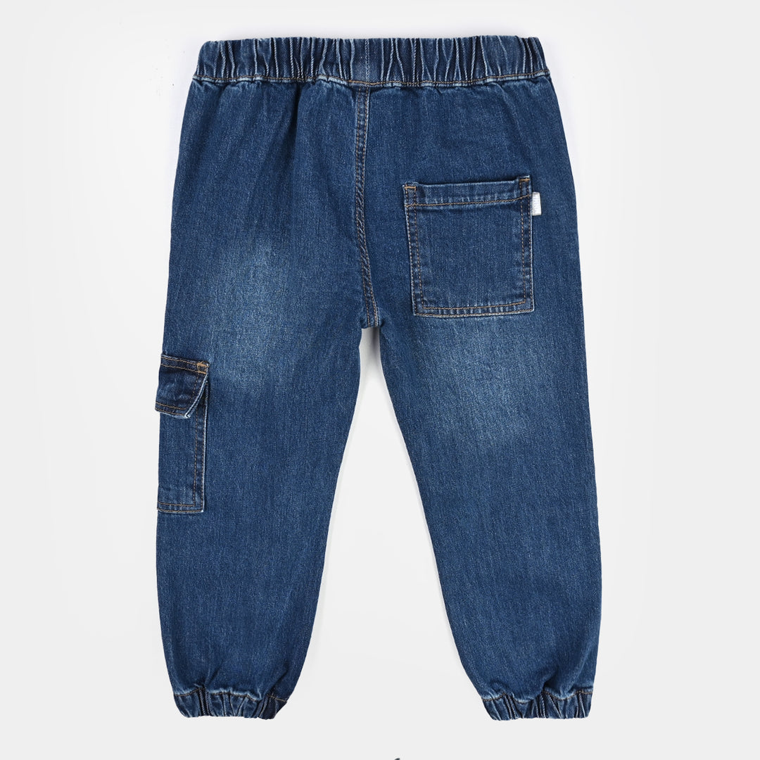 Boys Denim Stretch Pant -Mid Blue