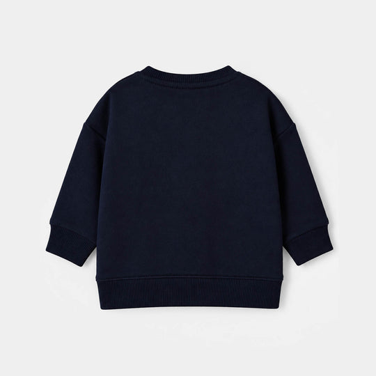Infant Boys Cotton Terry Sweatshirt Character -NAVY