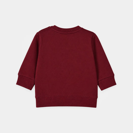 Infant Girls Fleece Sweat Shirt Cherry