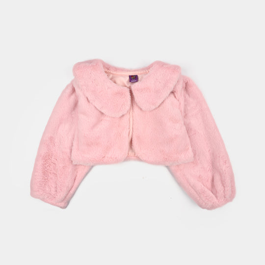 Girls Sherpa Bolero Winter Vibes (Pink)