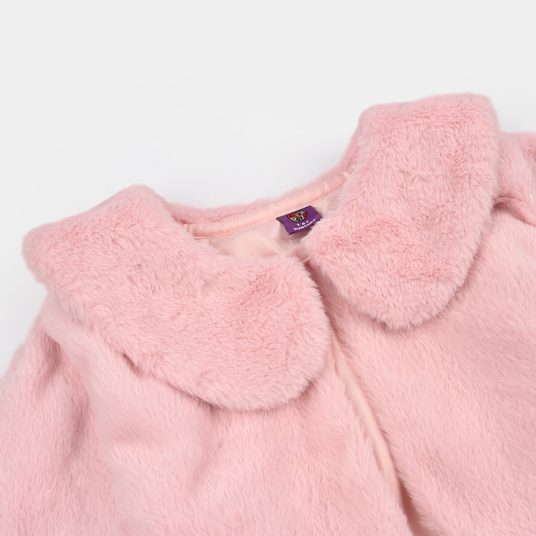 Girls Sherpa Bolero Winter Vibes (Pink)