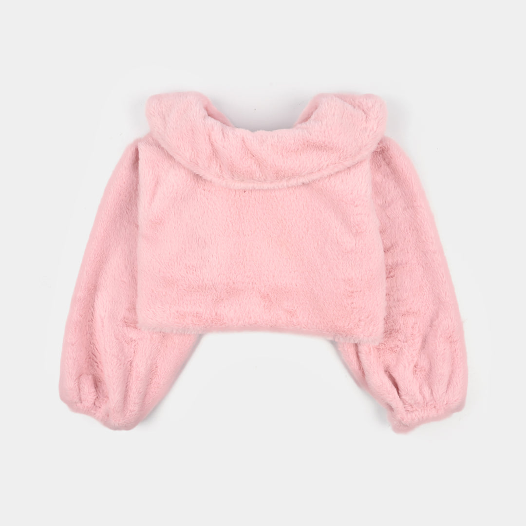 Girls Sherpa Bolero Winter Vibes (Pink)
