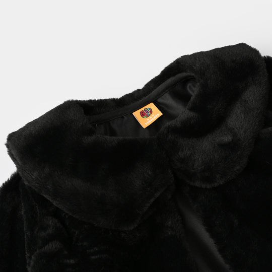 Girls Sherpa Bolero Winter Vibes (Black)