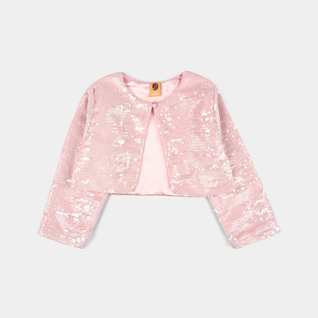 Girls Velvet Bolero Party-Baby.Pink