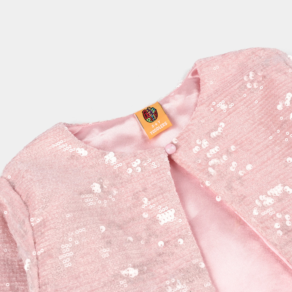 Girls Velvet Bolero Party-Baby.Pink