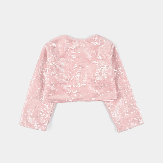 Girls Velvet Bolero Party-Baby.Pink