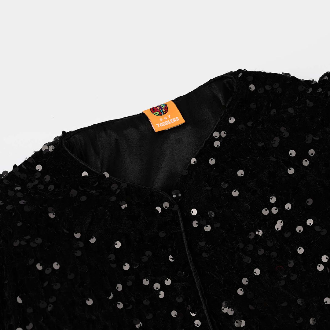 Girls Velvet Bolero Winter Grace (Black)