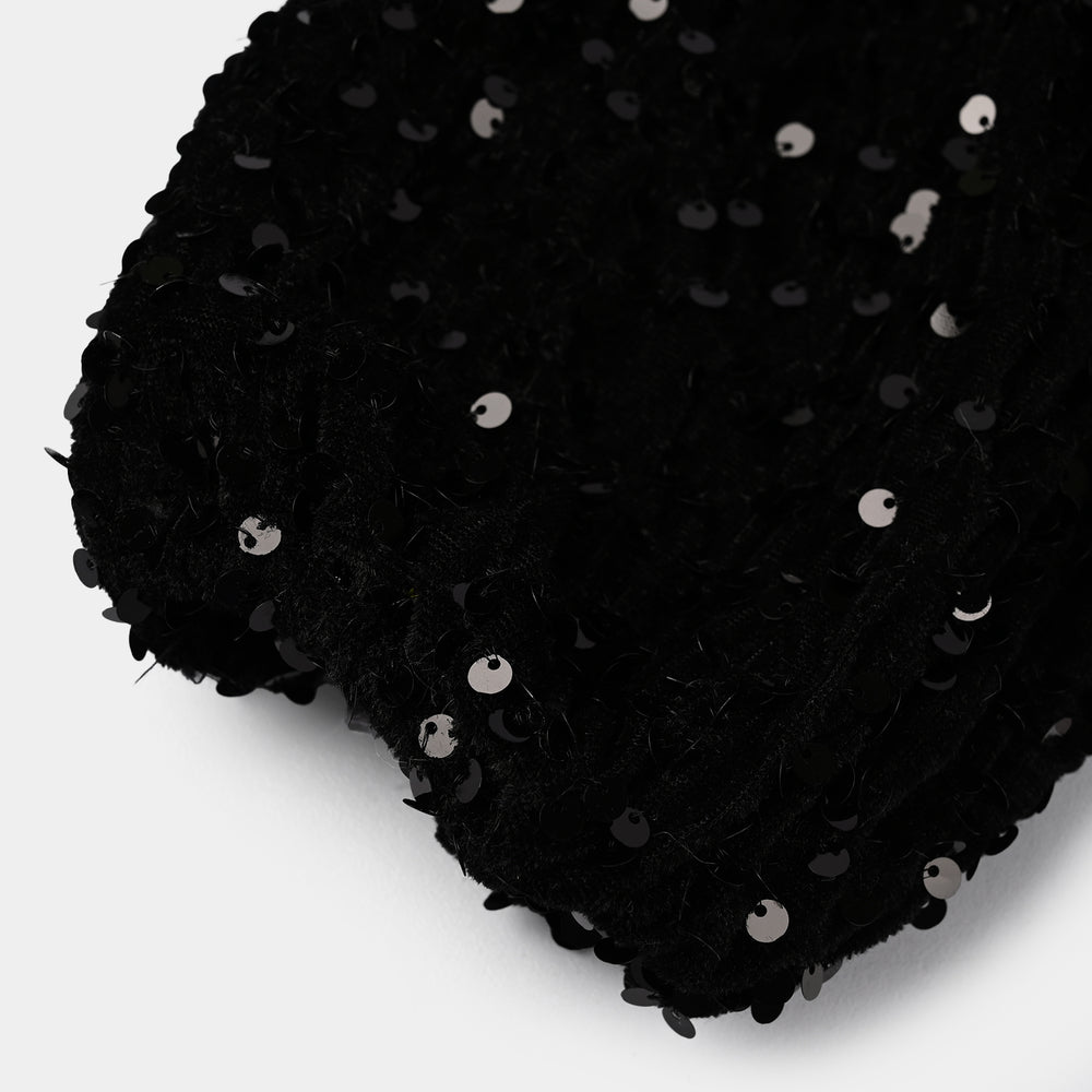 Girls Velvet Bolero Winter Grace (Black)